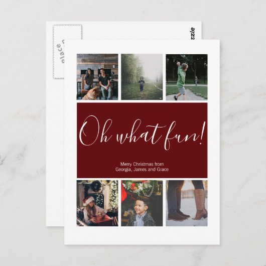 ああ何おもしろいクリスマスホリデーパーソナライズされた ポストカード (正面/裏面)