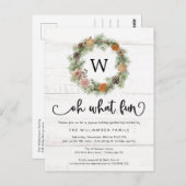 ああ何おもしろいクリスマスリースウッドクリスマスパーティー ポストカード (正面/裏面)