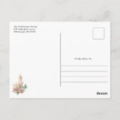 ああ何おもしろいクリスマスリースウッドクリスマスパーティー ポストカード (裏面)