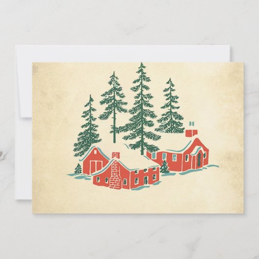 ああ何おもしろいクリスマスレトロヴィンテージ誕生日写真 招待状 (裏面)