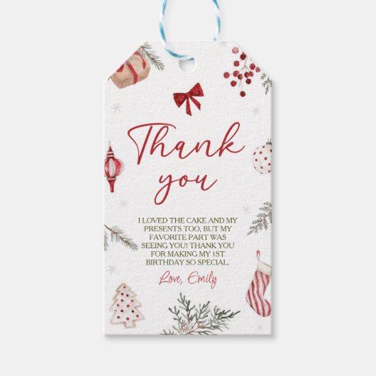 ああ何おもしろいクリスマス誕生日ギフトラベル ギフトタグ (正面)