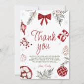 ああ何おもしろいクリスマス誕生日サンキューカード 招待状 (正面)