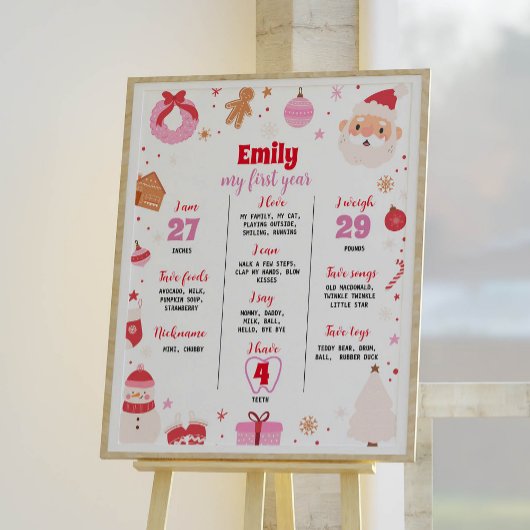 ああ何おもしろいクリスマス誕生日マイルストーンサイン ポスター