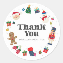 ああ何おもしろいクリスマス誕生日メッセージカードシール ラウンドシール