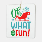 ああ何おもしろいクリスマス セラミックオーナメント (左)