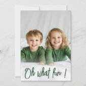 ああ何おもしろいグリーンクリスマスカード | フェスティバル休日 招待状 (正面)