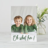 ああ何おもしろいグリーンクリスマスカード | フェスティバル休日 招待状 (スタンド正面)