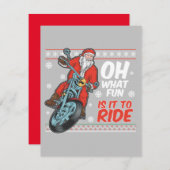 ああ何おもしろいサンタにバイクで乗るって シーズンカード (正面/裏面)
