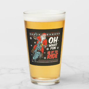 ああ何おもしろいサンタにバイクで乗るって タンブラーグラス