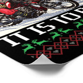 ああ何おもしろいサンタに乗るバイクだ ポスター (角)