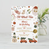 ああ何おもしろいサンタクリスマスバースデーパーティー 招待状 (スタンド正面)