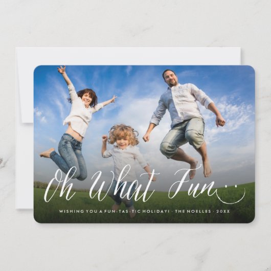 ああ何おもしろいシンプル台本かわいい笑顔顔写真 シーズンカード (正面)