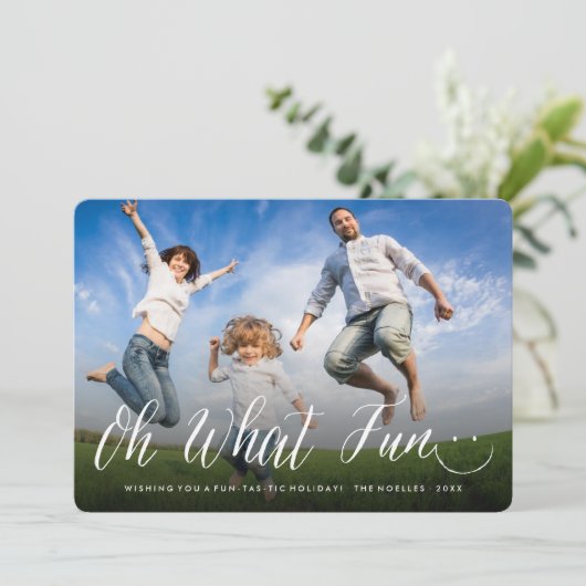 ああ何おもしろいシンプル台本かわいい笑顔顔写真 シーズンカード (スタンド正面)