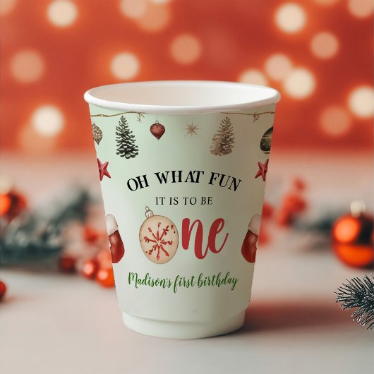 ああ何おもしろいストッキングクリスマスファースト誕生日 紙コップ