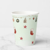 ああ何おもしろいストッキングクリスマスファースト誕生日 紙コップ (裏面)