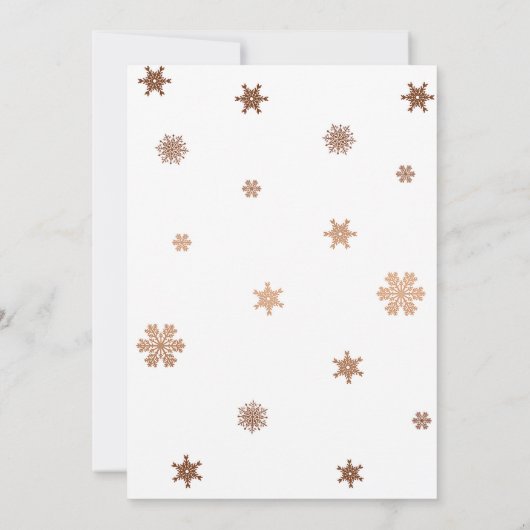 ああ何おもしろいスノーフレーク1st誕生日招待状 案内状 (裏面)