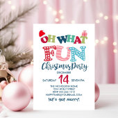 ああ何おもしろいタイポグラフィクリスマスパーティー 招待状