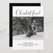 ああ何おもしろいタイポグラフィパーソナライズされたクリスマス シーズンカード (正面/裏面)