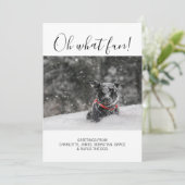 ああ何おもしろいタイポグラフィパーソナライズされたクリスマス シーズンカード (スタンド正面)