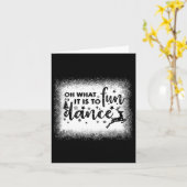 ああ何おもしろいダンスクリスマスナイト踊りChri カード (黄色い花)