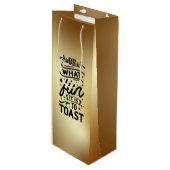 ああ何おもしろいトーストワイン抱き枕 ワインギフトバッグ (正面アングル)