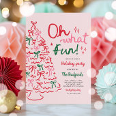 ああ何おもしろいハンドドロードクリスマスホリデーパーティー 招待状