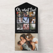 ああ何おもしろいパーソナライズされたのクリスマスが1枚で オールインワン招待状 (内側)