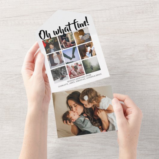 ああ何おもしろいパーソナライズされたのクリスマスが1枚で オールインワン招待状 (貼ってはがせる)