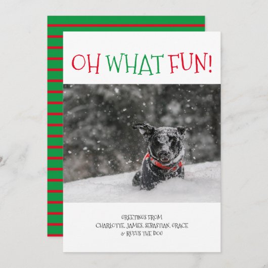 ああ何おもしろいパーソナライズされたクリスマス シーズンカード (正面/裏面)