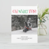 ああ何おもしろいパーソナライズされたクリスマス シーズンカード (スタンド正面)