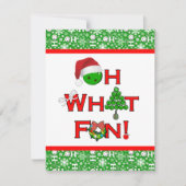 ああ何おもしろいピックボールのクリスマスパーティー 招待状 (正面)