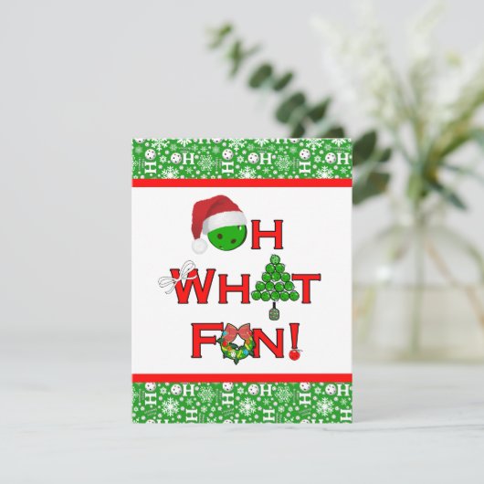 ああ何おもしろいピックボールのクリスマスパーティー 招待状 (スタンド正面)