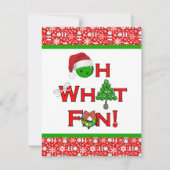 ああ何おもしろいピックボールのクリスマスパーティー 招待状 (正面)