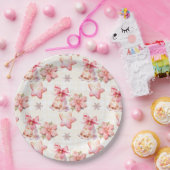 ああ何おもしろいピンククリスマスクッキー誕生日パーティー ペーパープレート (パーティー)