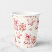 ああ何おもしろいピンククリスマスクッキー誕生日パーティー 紙コップ (正面)