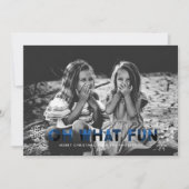 ああ何おもしろいブルーバッファロープレイドクリスマスカード シーズンカード (正面)