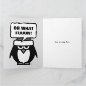 ああ何おもしろいペンギンの特大クリスマス カード (内部)