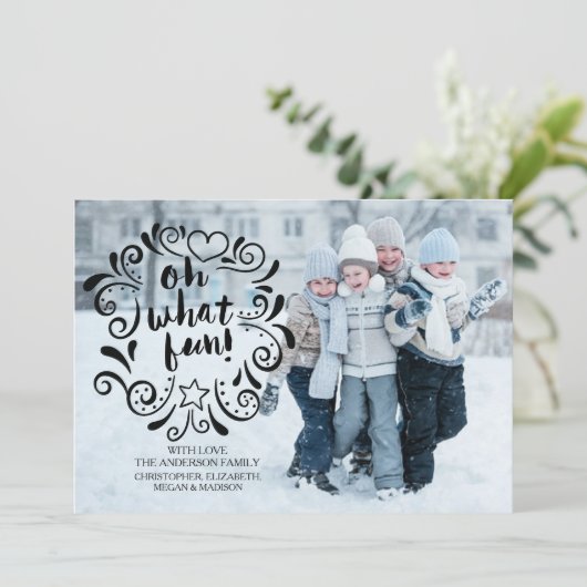 ああ何おもしろいホリデークリスマスグリーティング シーズンカード (スタンド正面)