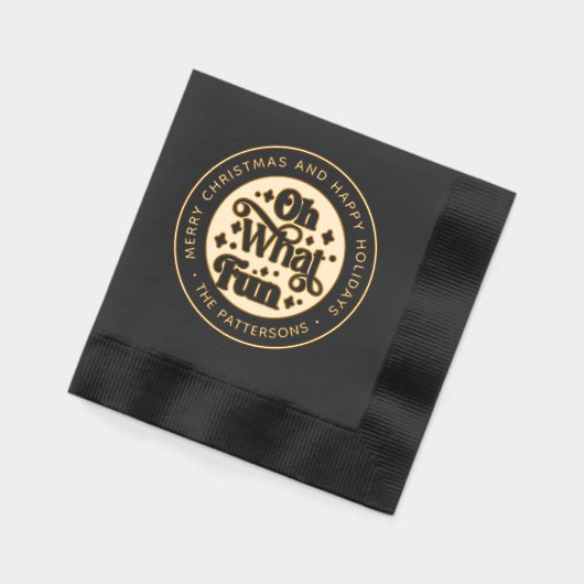 ああ何おもしろいメリークリスマスハッピーホリデー 箔ナプキン (左)
