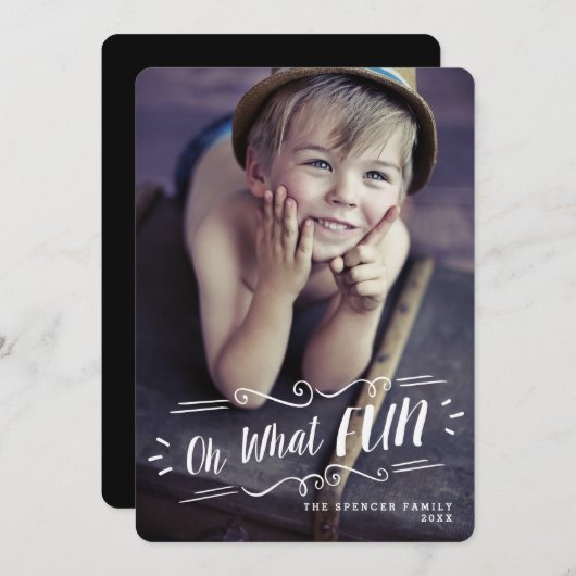 ああ何おもしろいメリークリスマスホリデーフォトカード シーズンカード (正面/裏面)