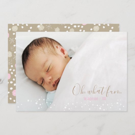 ああ何おもしろいレトロクリスマスホリデーフォトカード シーズンカード (正面/裏面)