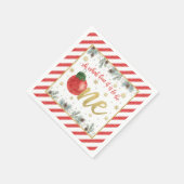 ああ何おもしろい一つのクリスマスパーティー スタンダードカクテルナプキン (角)