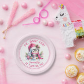 ああ何おもしろい冬かわいいペンギン女の子1歳の誕生日 ペーパープレート (パーティー)