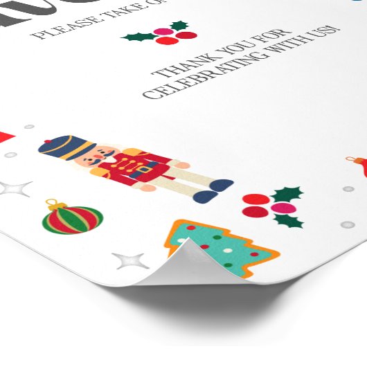 ああ何おもしろい冬のクリスマス好意サイン ポスター (角)