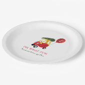 ああ何おもしろい冬の車1st誕生日パーティー ペーパープレート (アングル)