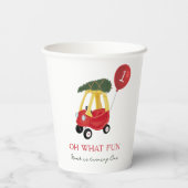 ああ何おもしろい冬の車1st誕生日パーティー 紙コップ (裏面)