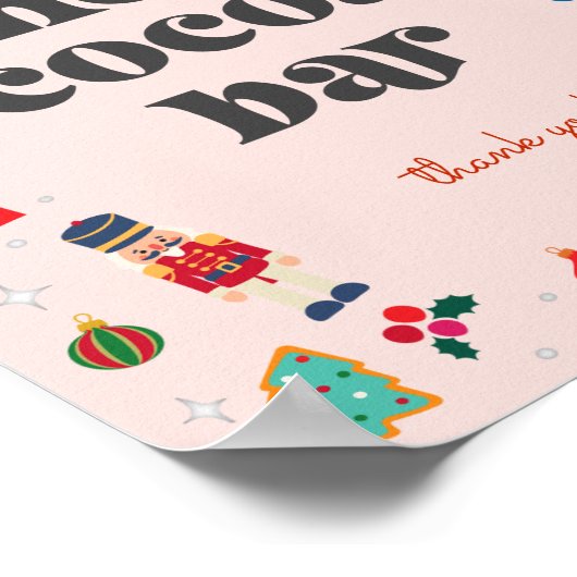 ああ何おもしろい冬クリスマスホットココアバーサイン ポスター (角)