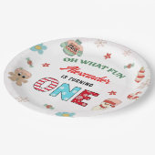 ああ何おもしろい冬クリスマス1st誕生日 ペーパープレート (アングル)