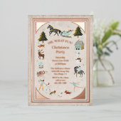 ああ何おもしろい冬村シーンクリスマスパーティー 箔招待状 (立ち正面)