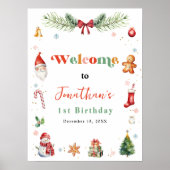 ああ何おもしろい初めてのクリスマス誕生会へようこそ ポスター (正面)